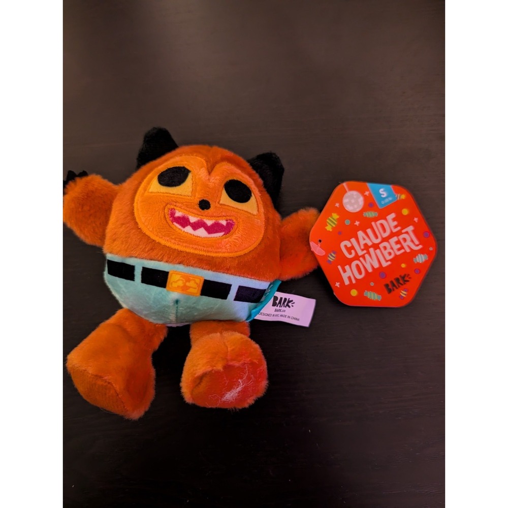 Barkbox Claude Howlbert Halloween Monster Plush Small Dog Toy Squeaky Crinkle
